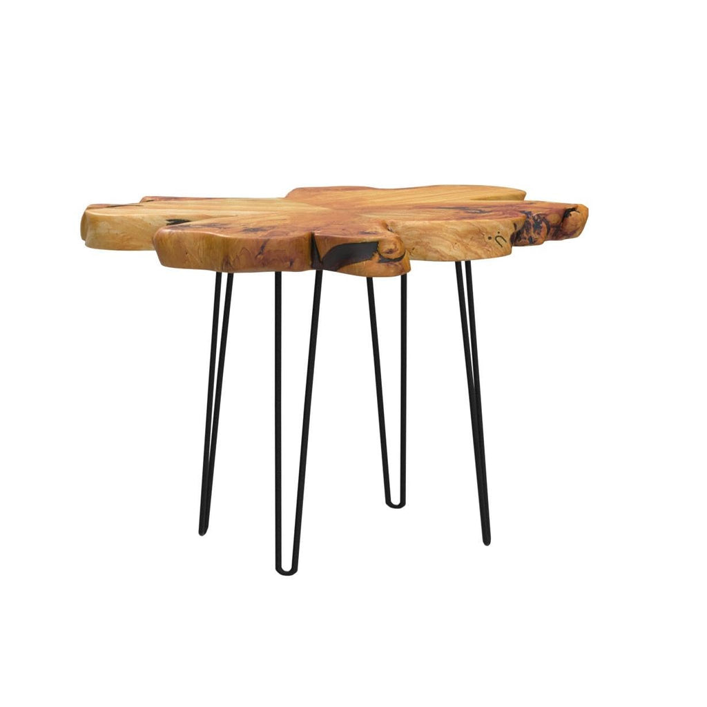 Flower-Shaped Live Edge Cedar Coffee Table K373528