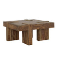 Sheesham Wood Square Coffee Table with Wooden Legs B316