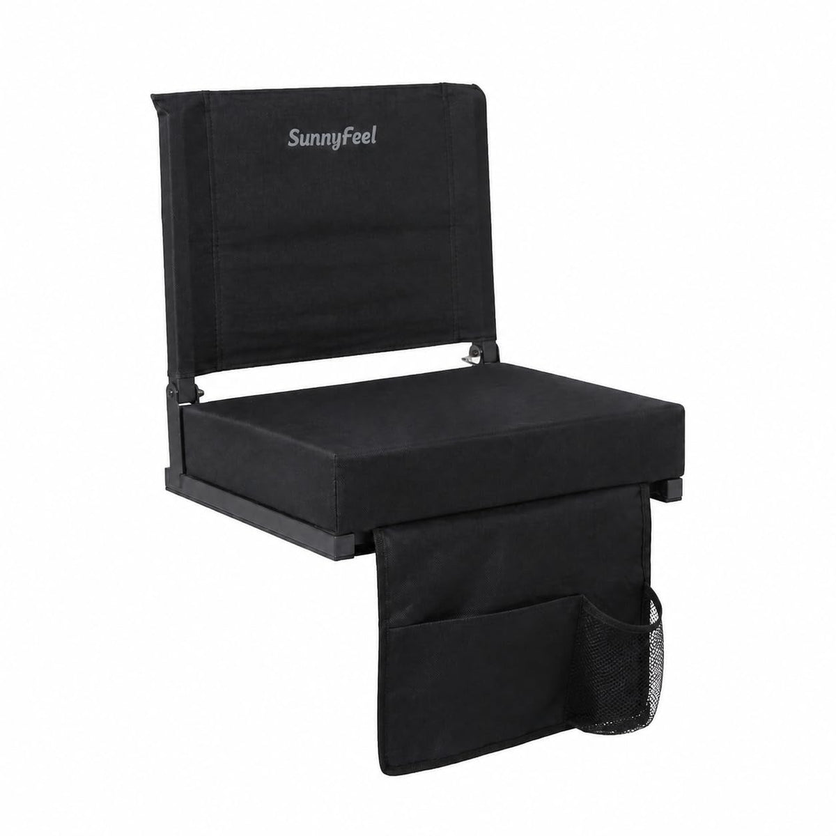 Folding Bleacher Seat with Cushion and Storage Pocket N226