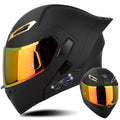 Black Carbon Fiber Modular Motorcycle Helmet H747