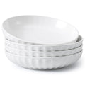 10" White Ceramic Pasta Bowls Set of 4 P923