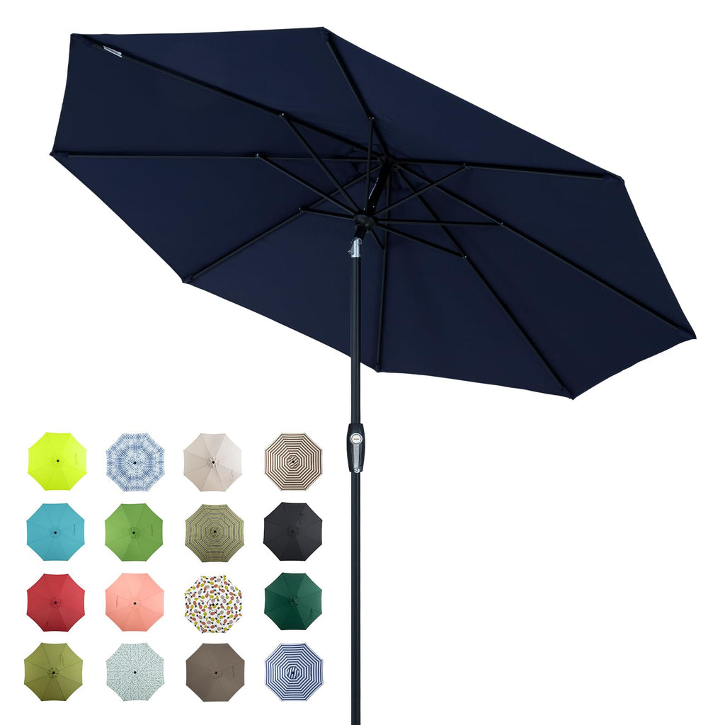 Patio Market Outdoor Table Umbrella with Auto Tilt and Crank C7334