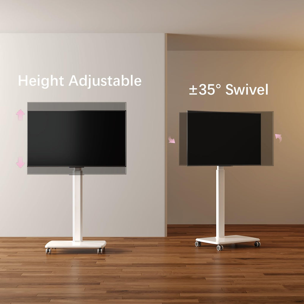 White Rolling TV Stand O515161