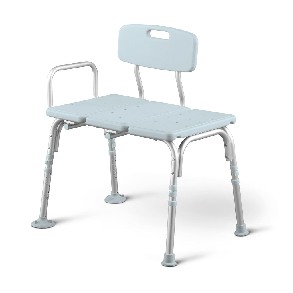 Light Blue Adjustable Tub Transfer Bench and Shower Chair 350 lb. Weight Capacity C100422