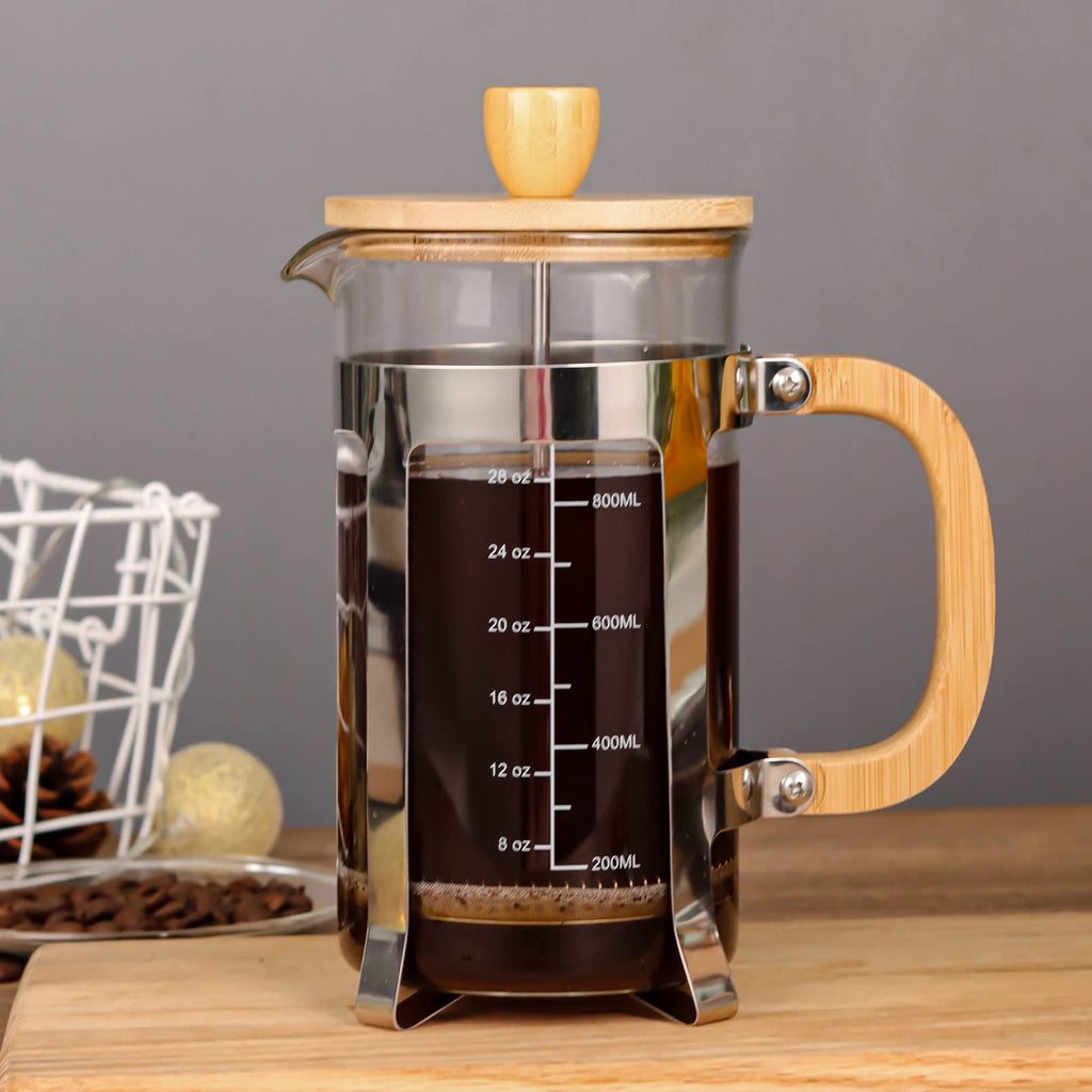 34 oz French Press Coffee Maker with Bamboo Lid R625400