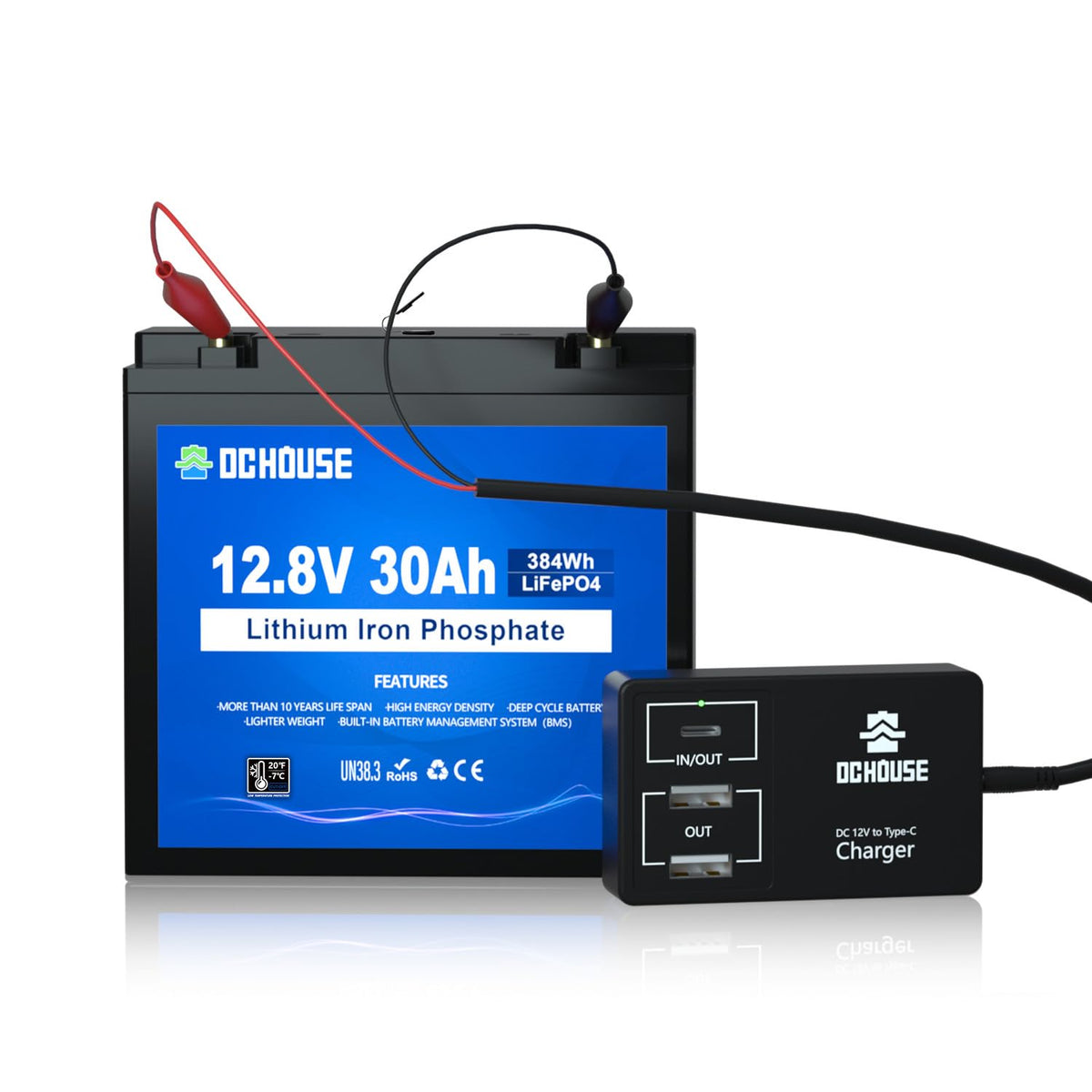 12V 30Ah Lithium Battery with USB Charger O557707