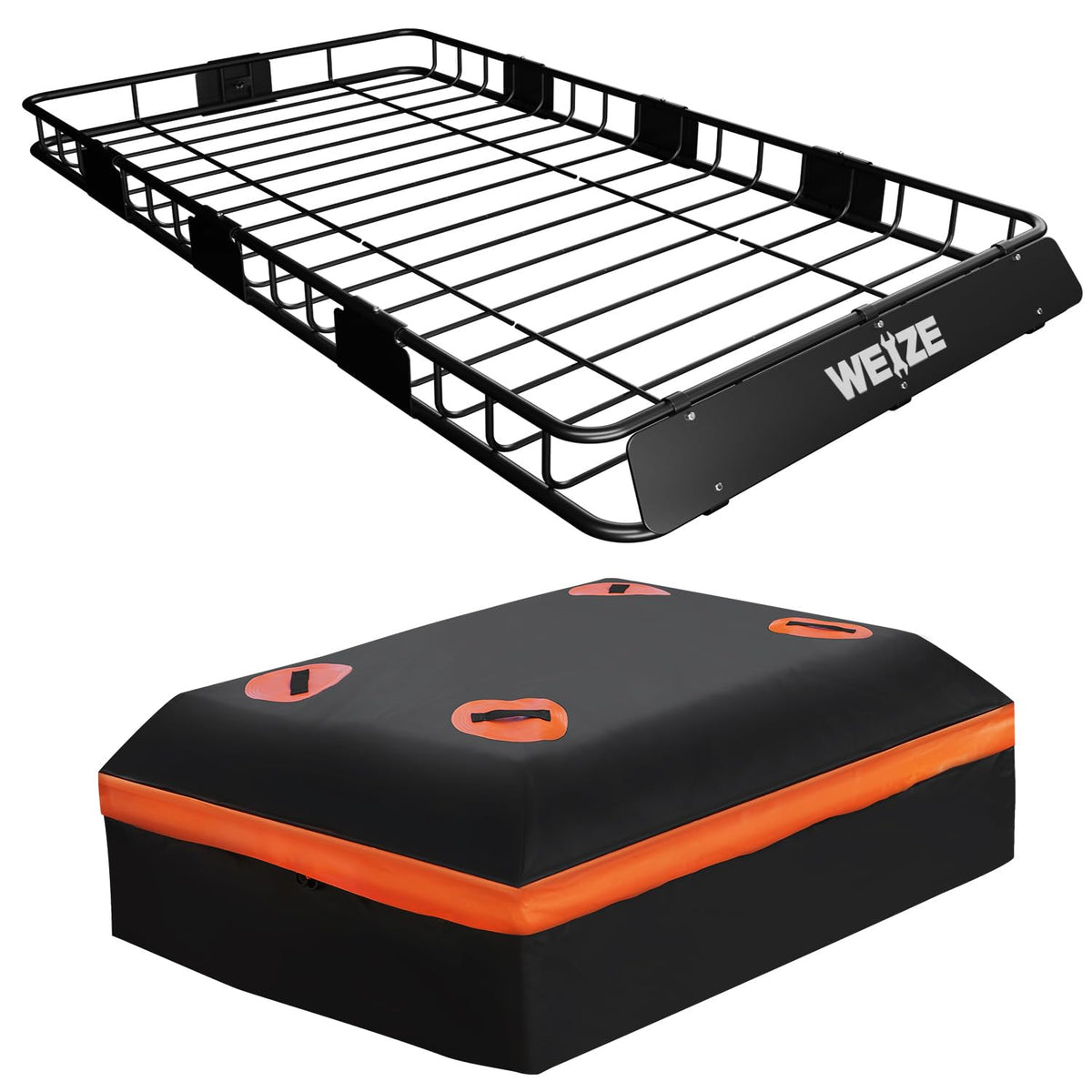 64"x 39" Steel Roof Rack Cargo Carrier with Waterproof Bag T77532