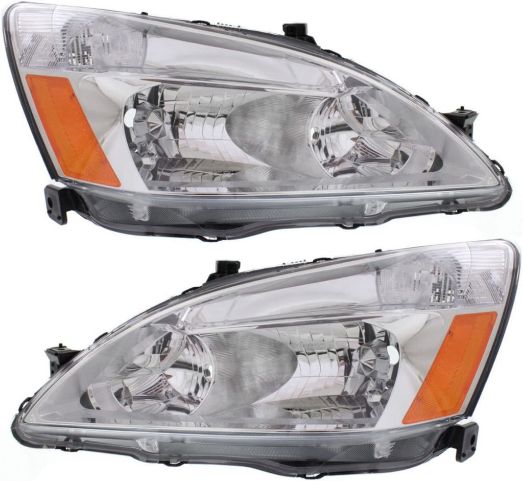 Headlights Lens and Housing Pair for 2003-2007 Honda Accord V548