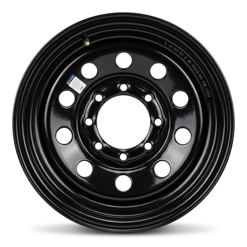 16x6 Black Modular Steel Trailer Wheels 8 Lug D10082