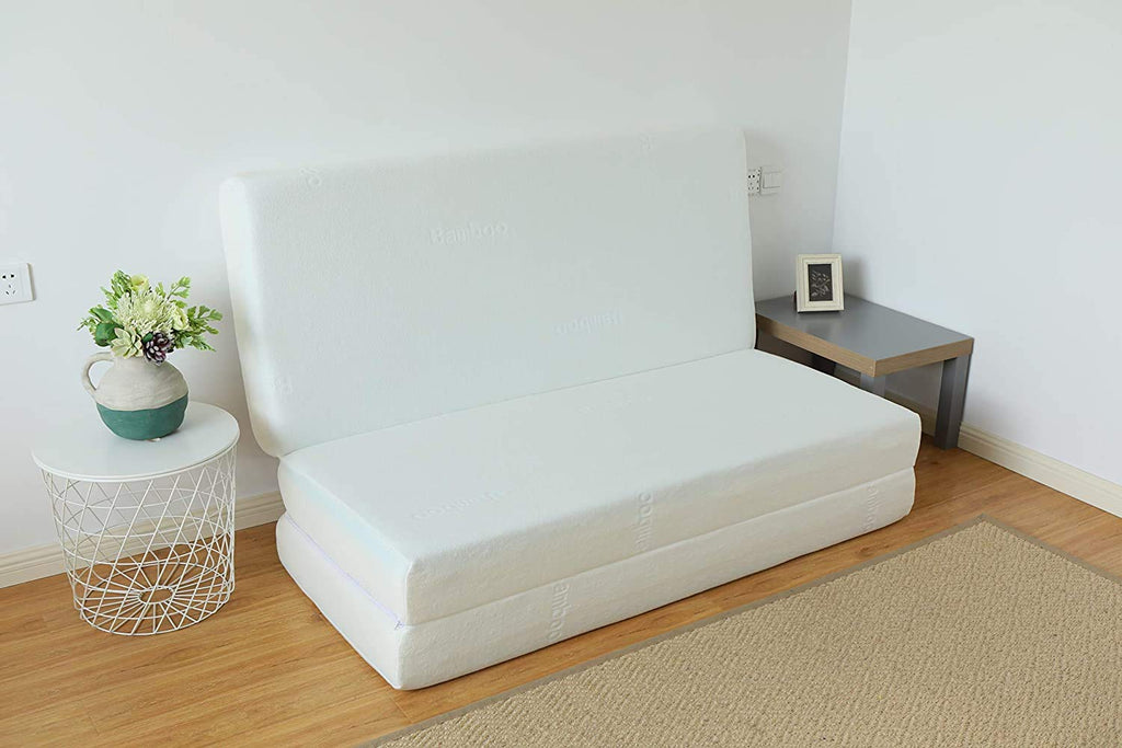 8-Inch Gel Memory Foam Tri-fold Mattress with Bamboo Cover, Queen R652