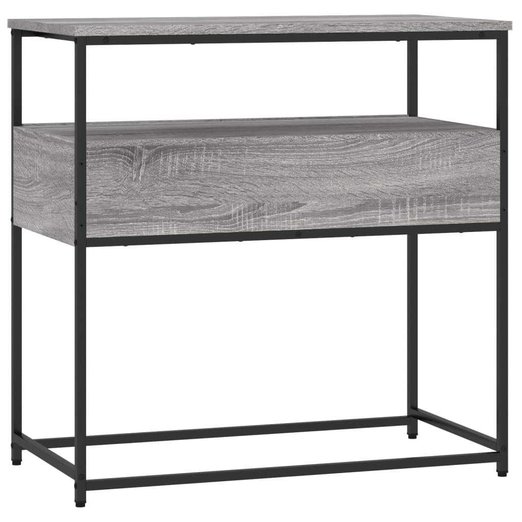 Brown Oak Look Console Table with 2 Drawers and 1 Shelf H379928