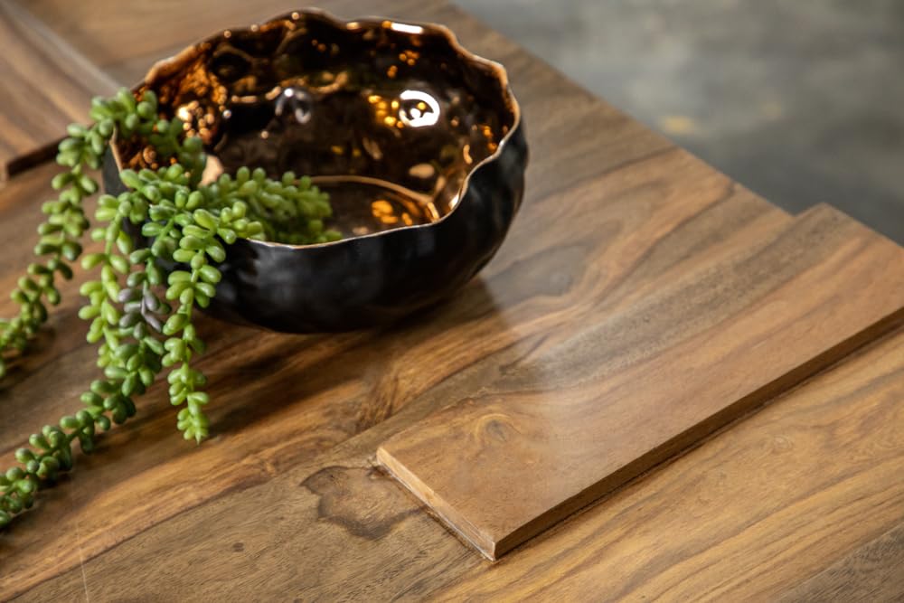 Sheesham Wood Square Coffee Table with Wooden Legs B316
