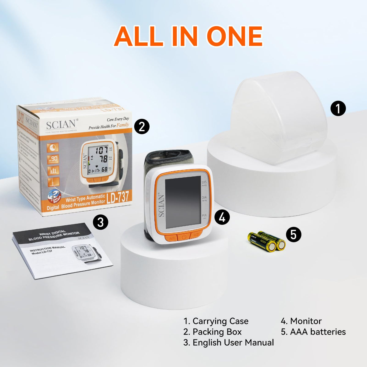 Automatic Wrist Blood Pressure Monitor with Voice Broadcast B415