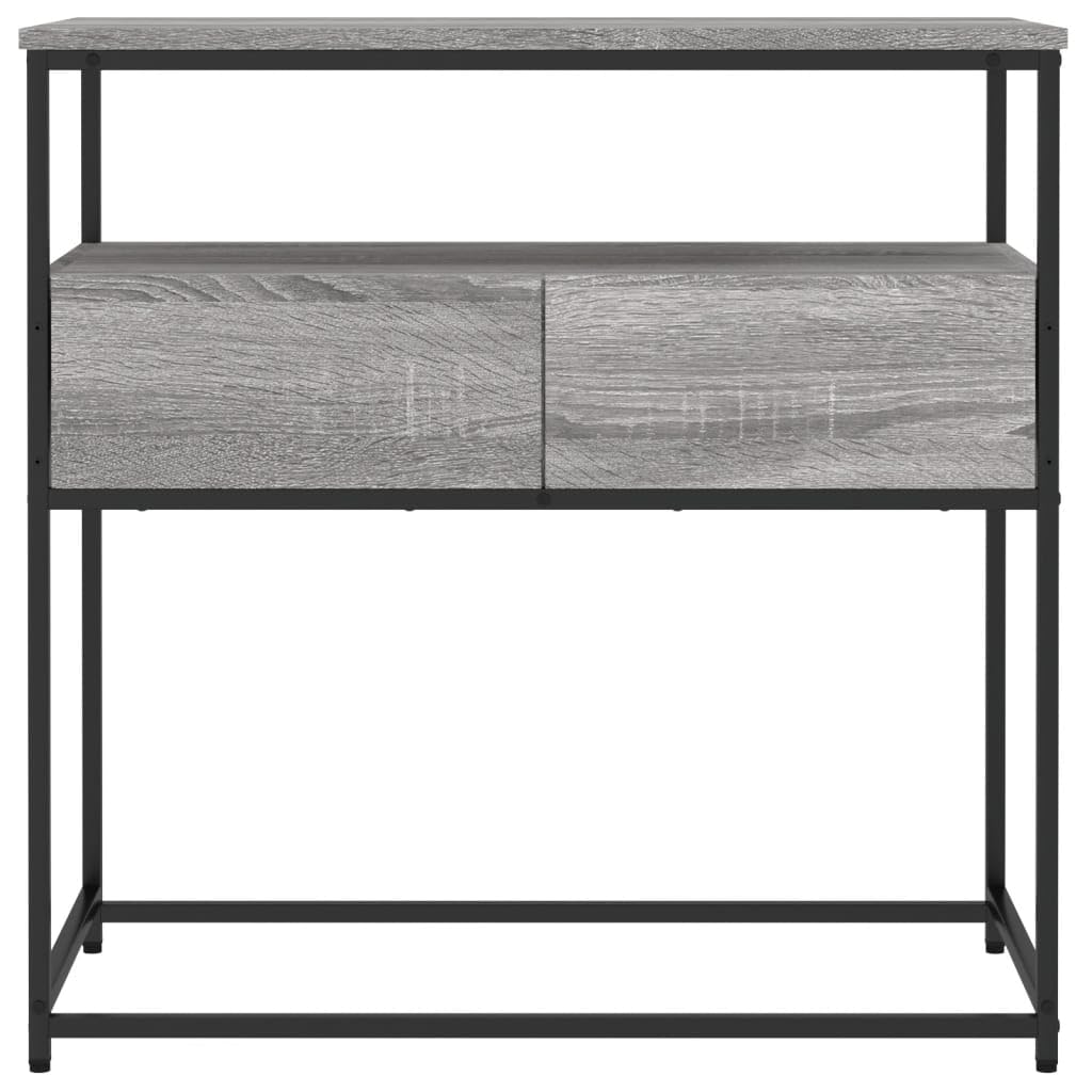 Brown Oak Look Console Table with 2 Drawers and 1 Shelf H379928