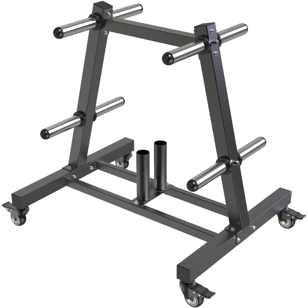 2" Olympic Weight Plate Tree Rack and Barbell Holders L330