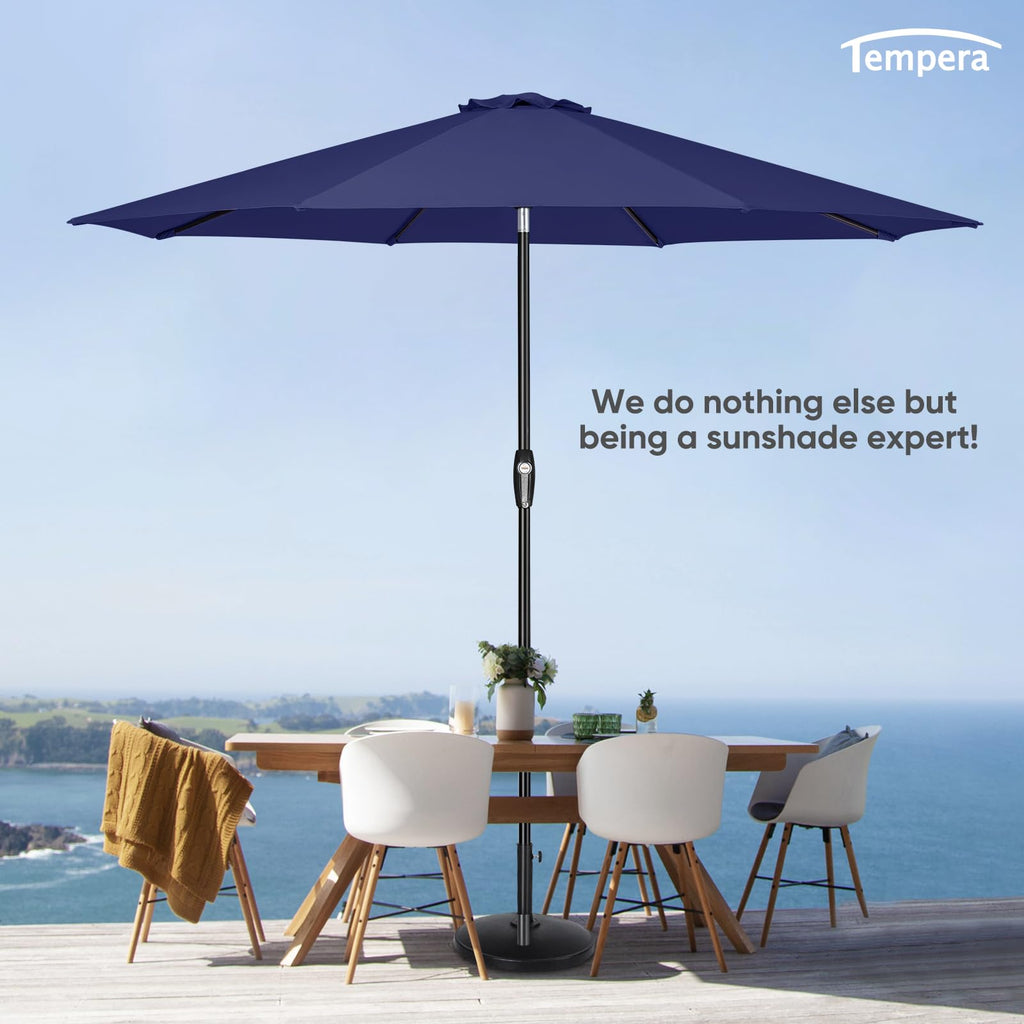 Patio Market Outdoor Table Umbrella with Auto Tilt and Crank C7334