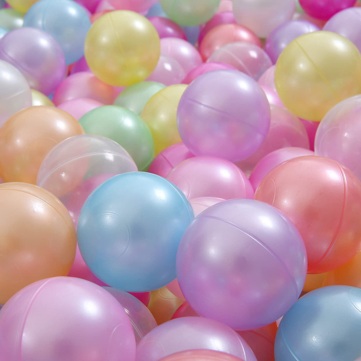 Pack of 100 200 500 BPA Free Non-Toxic Crush Proof Plastic Ball Pit Balls L472537