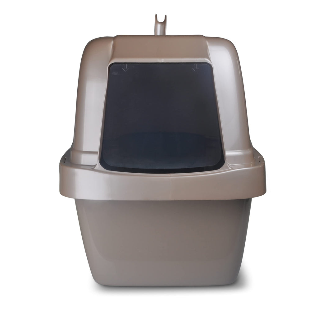 Large Enclosed Sifting Cat Pan with Odor Door, Hooded, Beige N623480