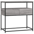 Brown Oak Look Console Table with 2 Drawers and 1 Shelf H379928