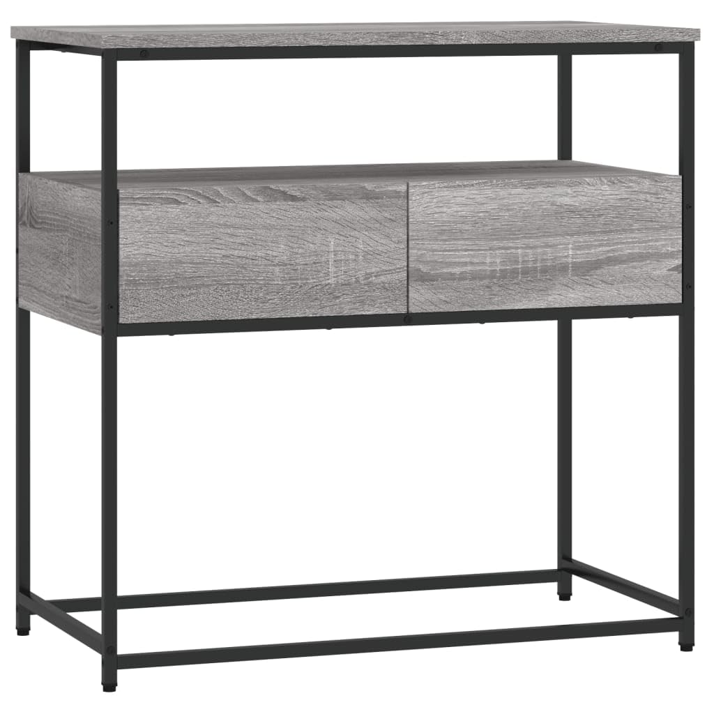 Brown Oak Look Console Table with 2 Drawers and 1 Shelf H379928