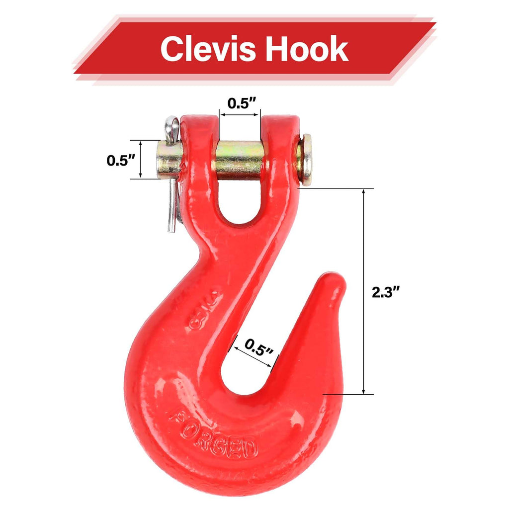 3/8'' Red Powder Coating Grade 80 Clevis Grab Hook O2618