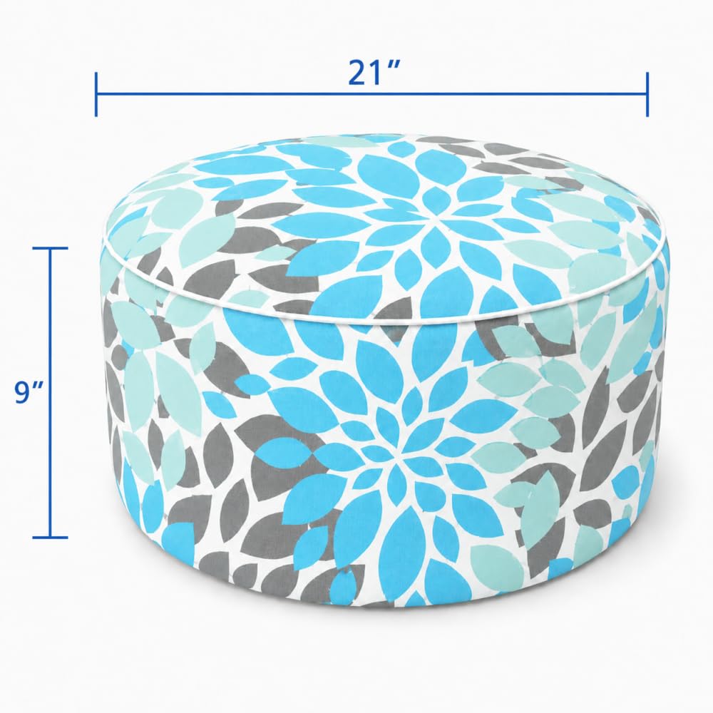 Inflatable Outdoor Ottoman 2 Pack Teal Grey B87826