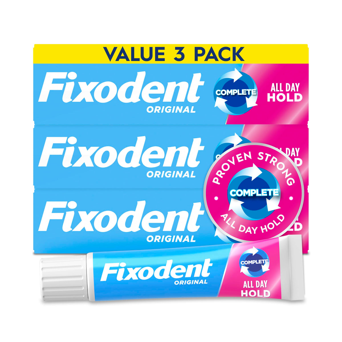 Denture Adhesive Cream 2.4 oz 3-Pack O35634