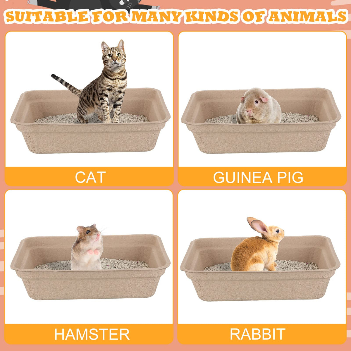 30 Pack Disposable Cat Litter Tray J61884
