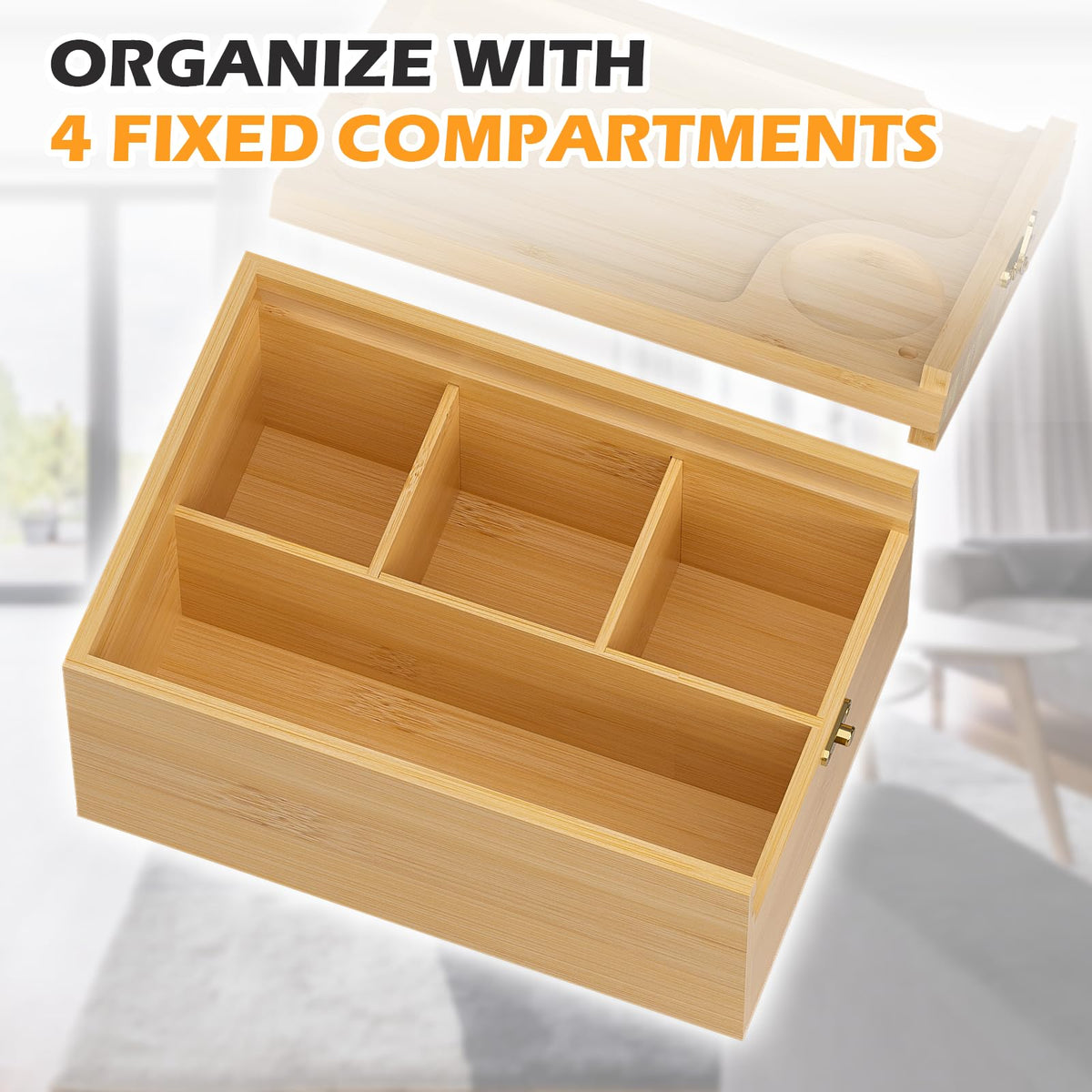 Bamboo Storage Box with Lid K819