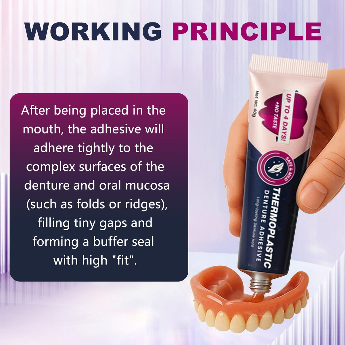 2Pcs Thermoplastic Denture Adhesive R57443