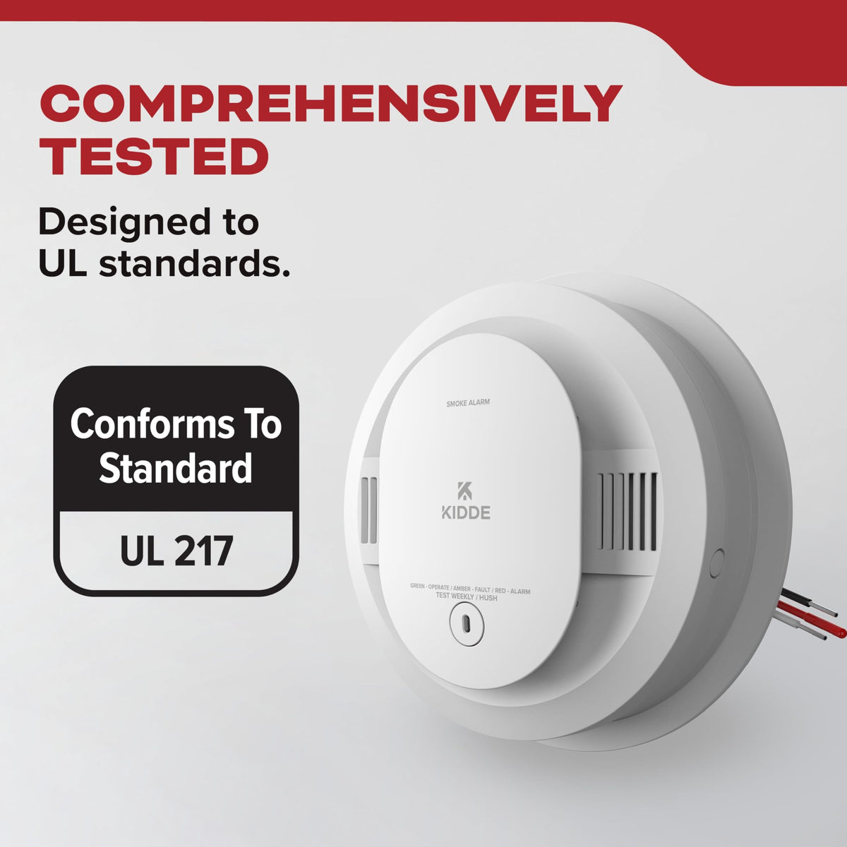 Smoke Detector, Hardwired with AA Battery Backup, 3 Pack X42994