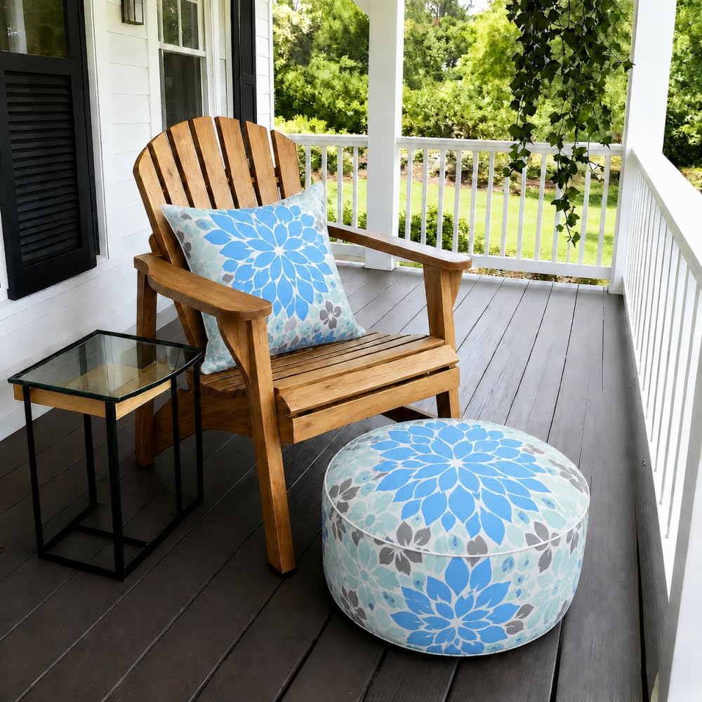 Inflatable Outdoor Ottoman 2 Pack Teal Grey B87826