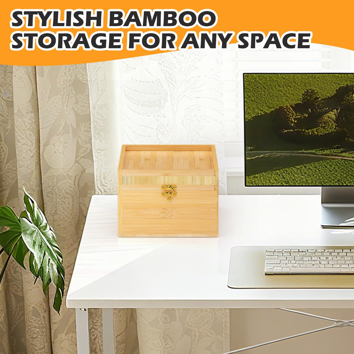 Bamboo Storage Box with Lid K819