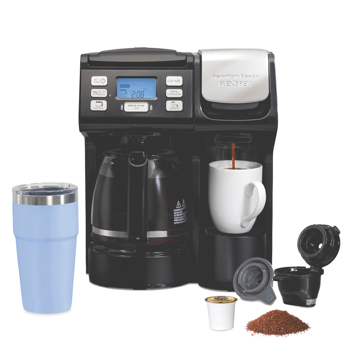 2-Way Coffee Maker with K-Cup Pods or Grounds, Black P8698