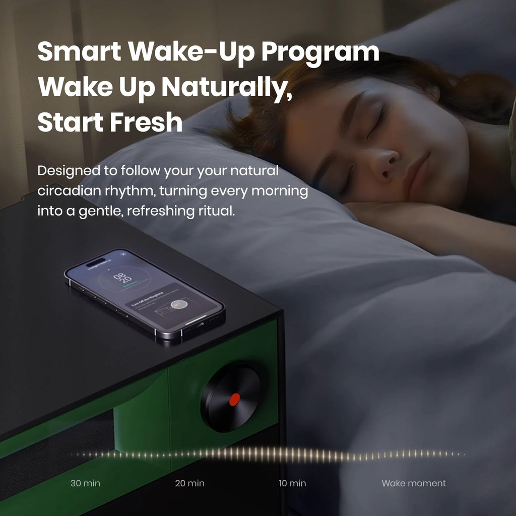 Bluetooth Wireless Charging Speaker Nightstand with 2 Drawers J15040