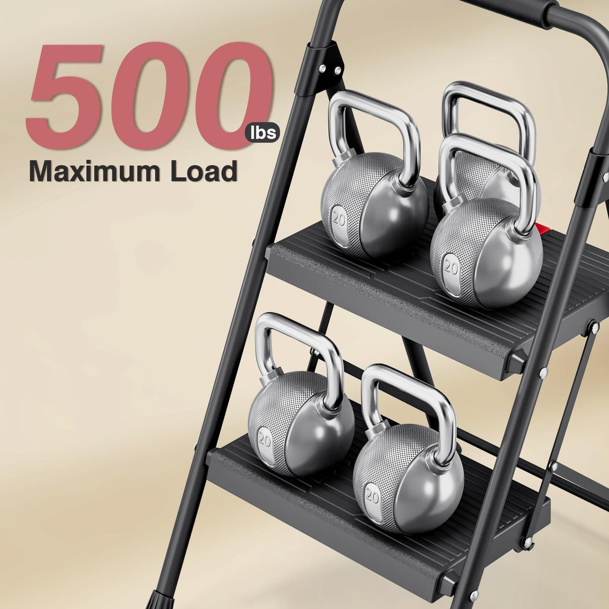2 Step Steel Step Ladder with Handrail Z373160
