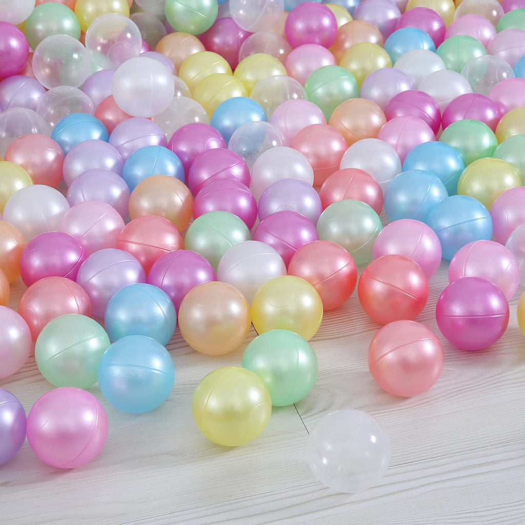Pack of 100 200 500 BPA Free Non-Toxic Crush Proof Plastic Ball Pit Balls L472537