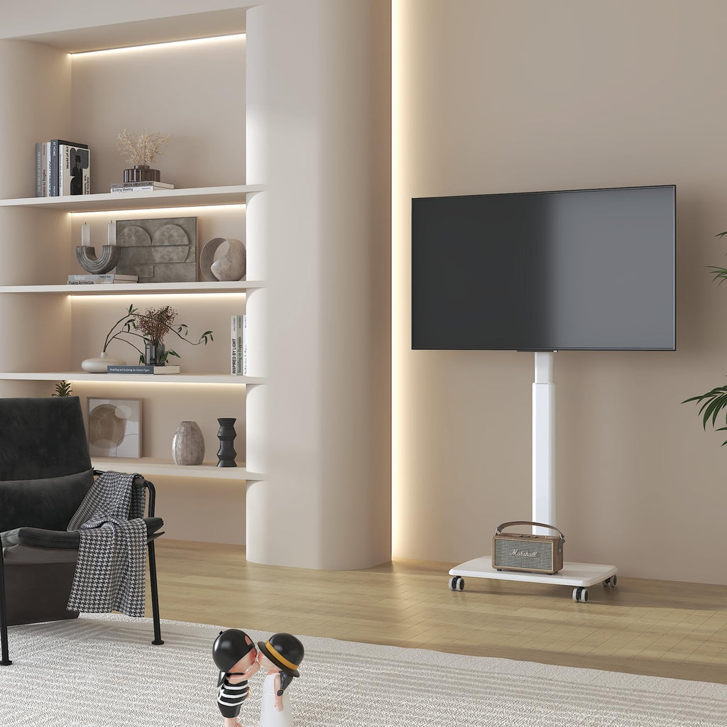 White Rolling TV Stand O515161