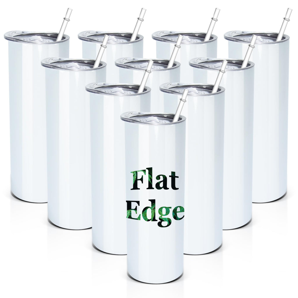 10pcs 20oz Sublimation Tumblers Stainless Steel Blanks Cups Y842