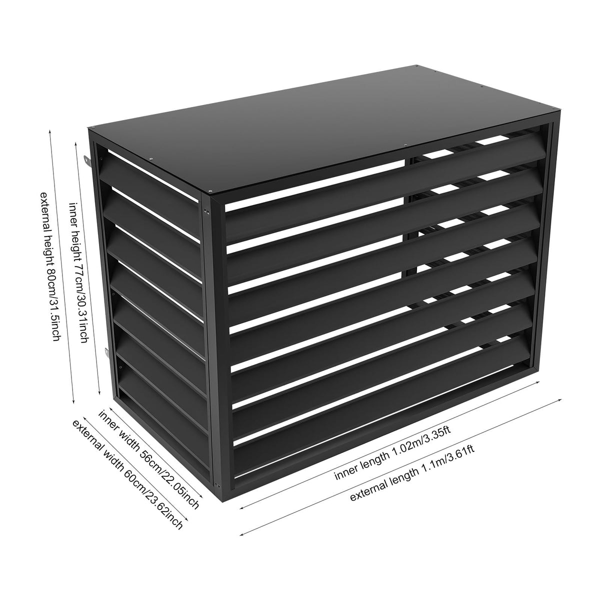 43x23x31 Inch Aluminum Alloy Air Conditioner Fence Screen V54489