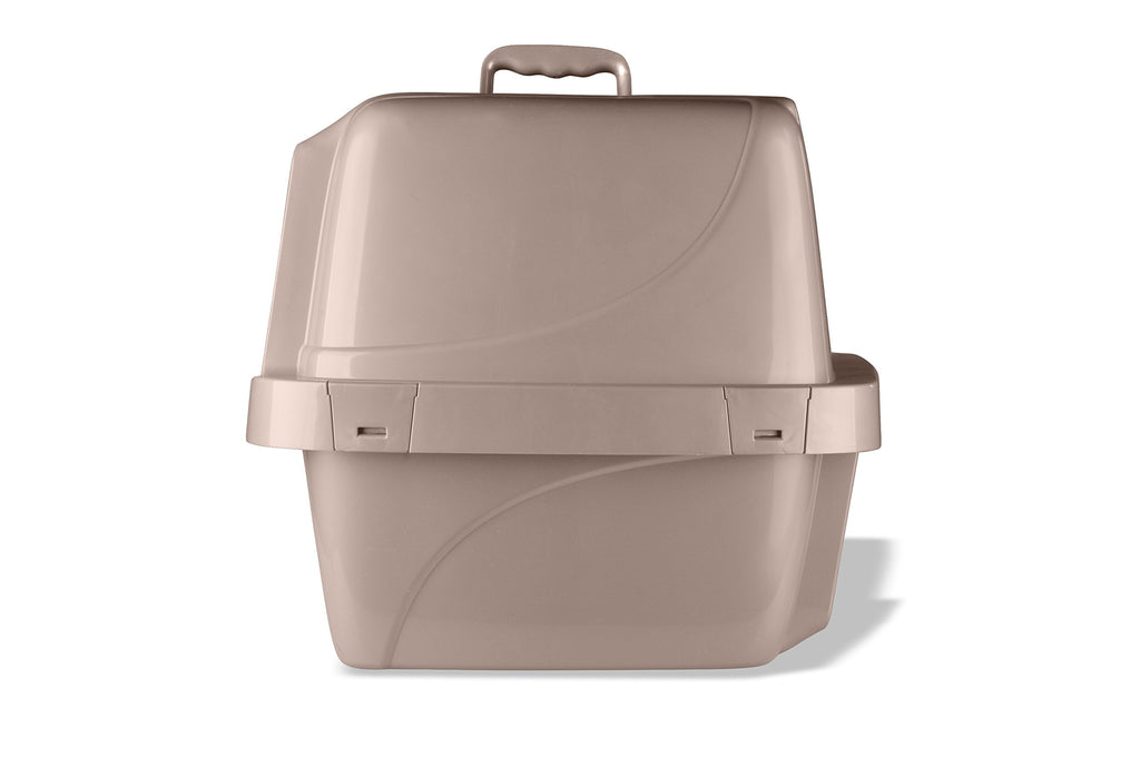 Large Enclosed Sifting Cat Pan with Odor Door, Hooded, Beige N623480