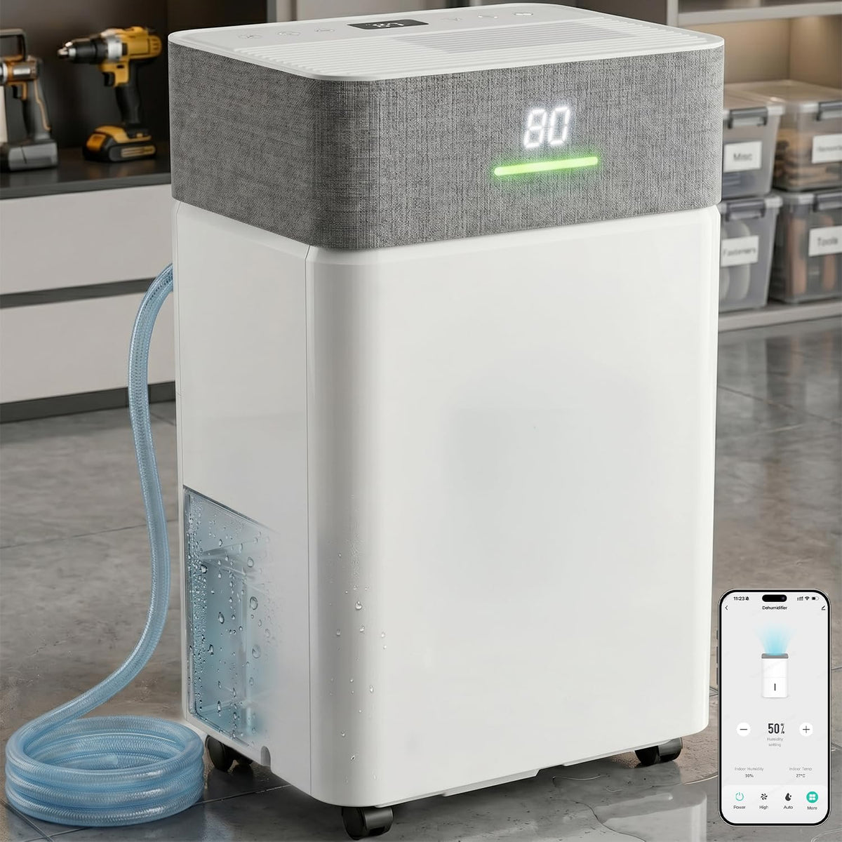 5000Sq.Ft Dehumidifier with Drain Hose F6842