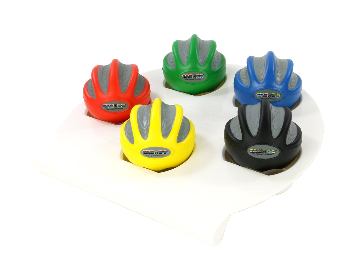 Hand Exerciser Set of 5 Pieces with Rack T230101
