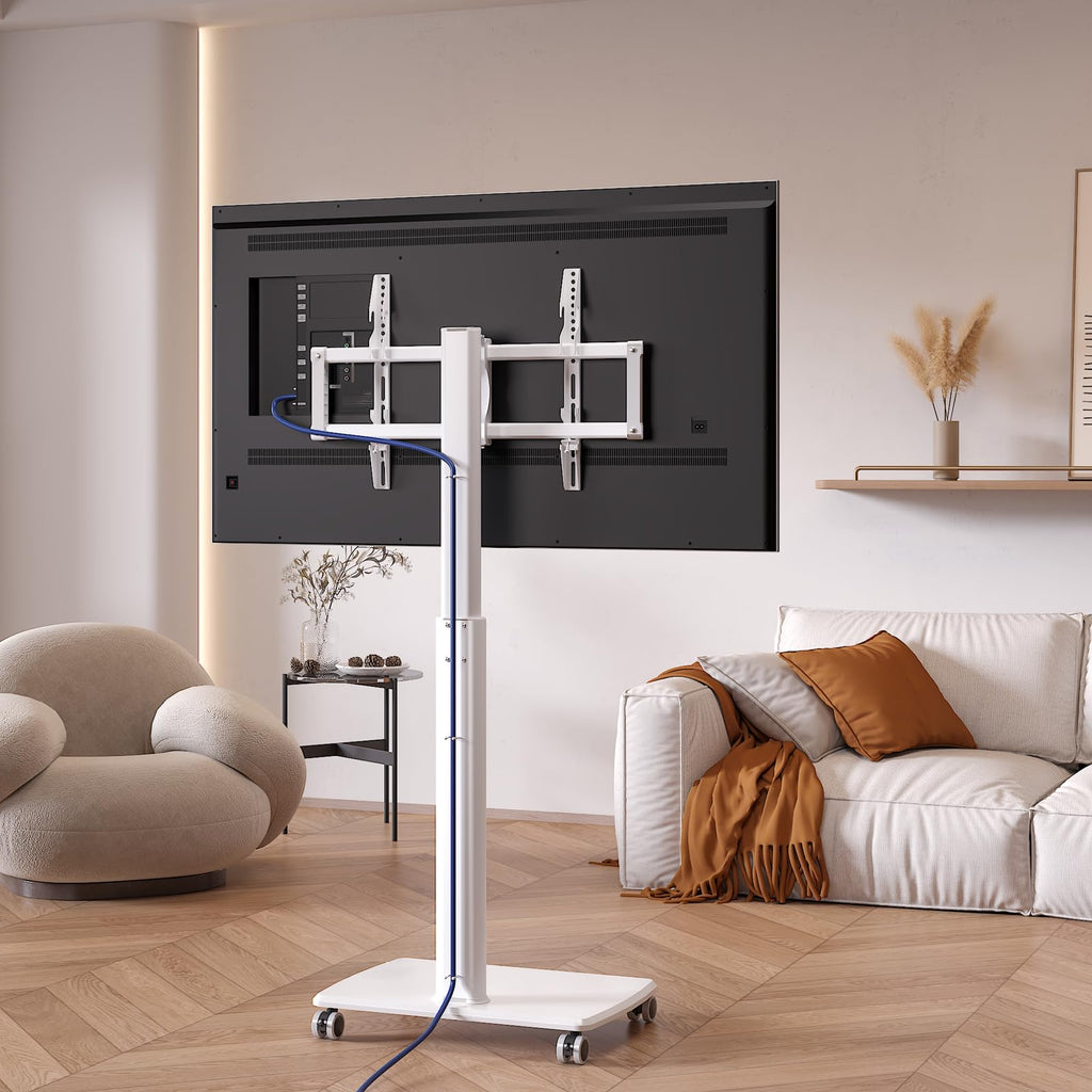 White Rolling TV Stand O515161