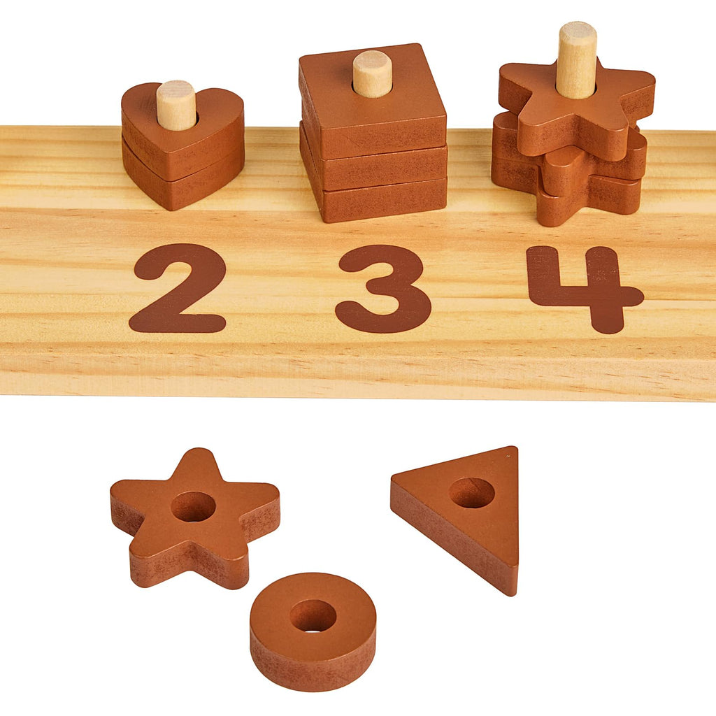 Wooden Shape Number Counter B760