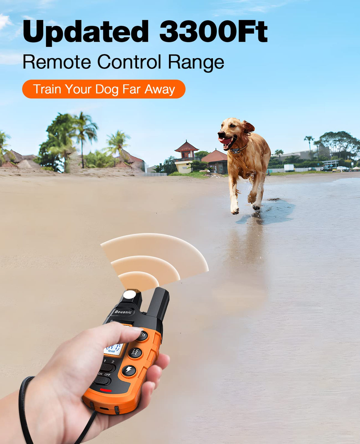 Rechargeable Waterproof Dog Training Collar with Remote H171