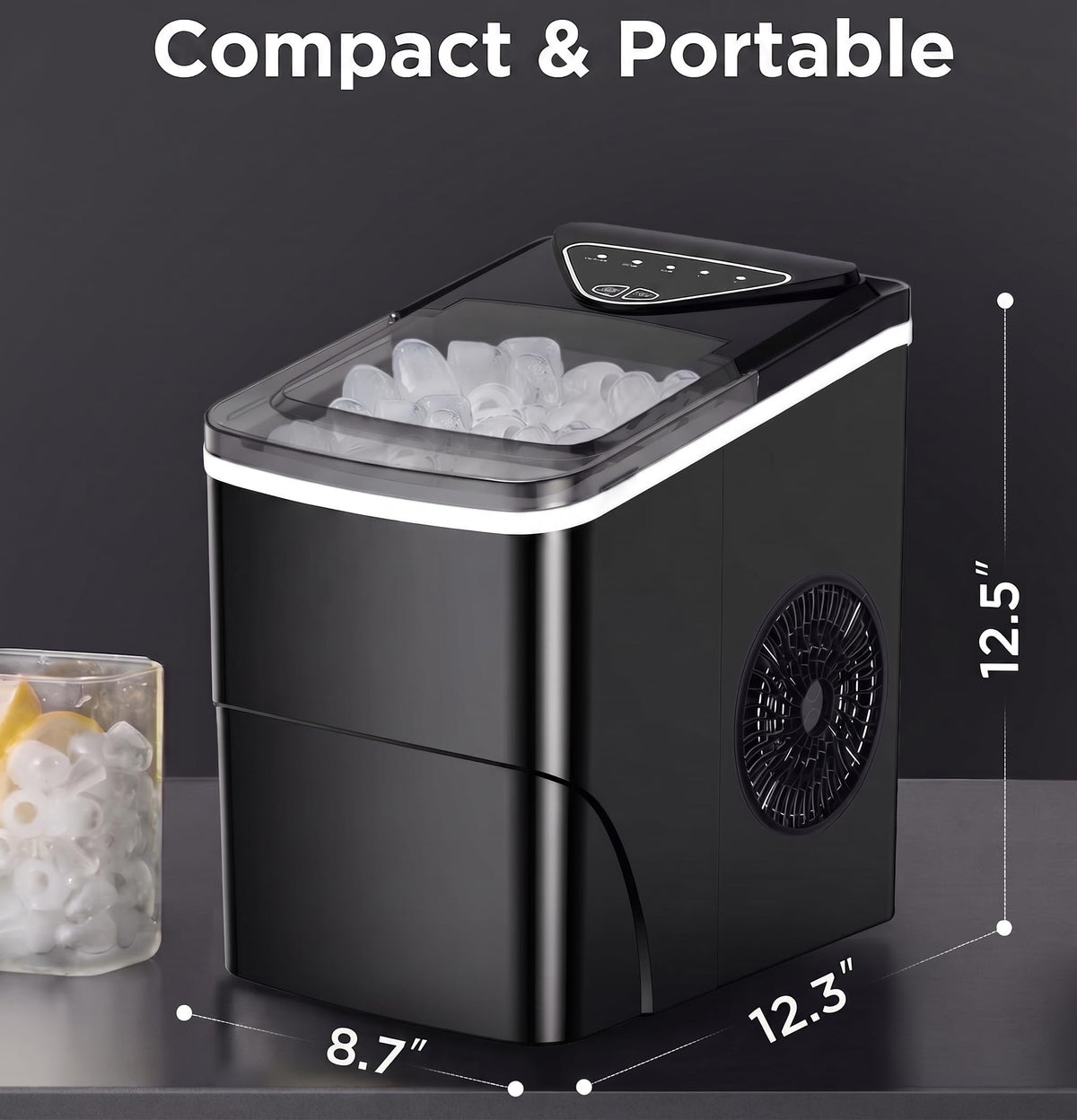 Countertop Ice Maker with 2 Ice Sizes U960069