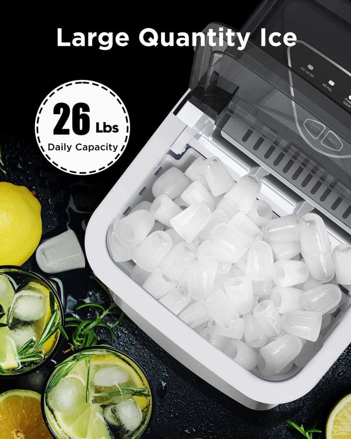 Countertop Ice Maker with 2 Ice Sizes U960069
