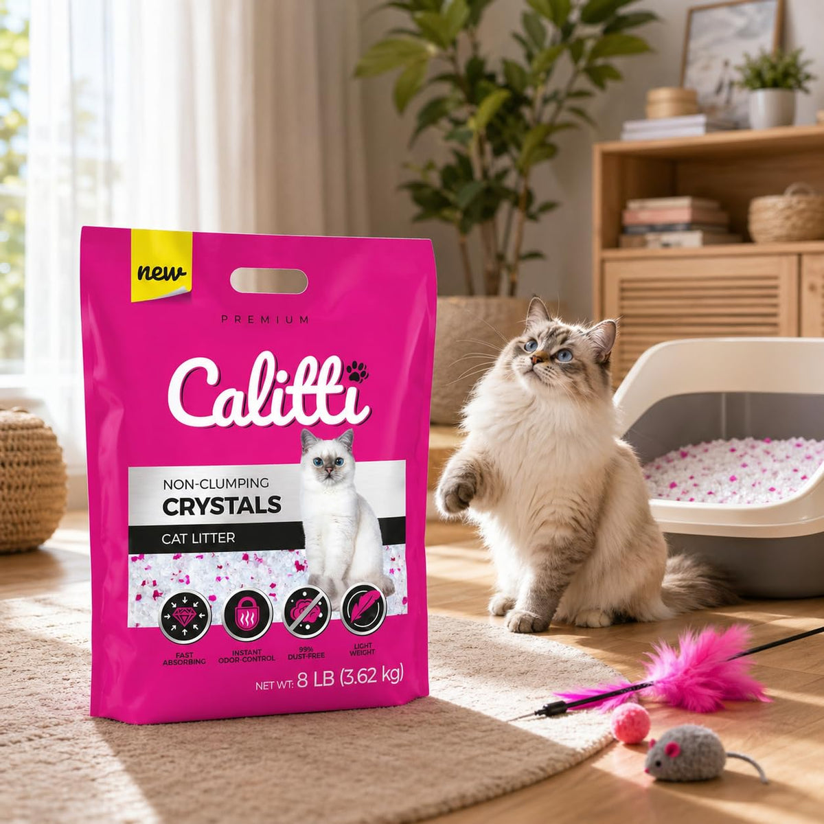 Unscented Dust Free Silica Gel Cat Litter 8 lb Bag A731