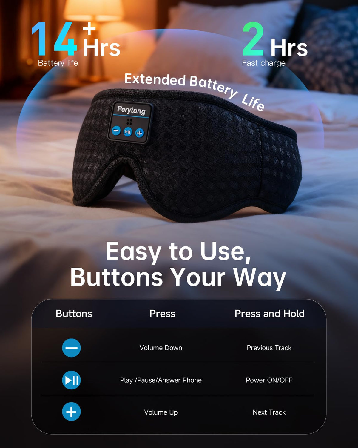 Bluetooth Sleep Mask with Headphones N83844